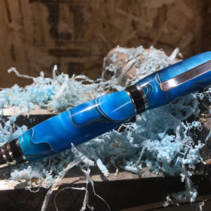 Caribbean Blue Swirl Pen